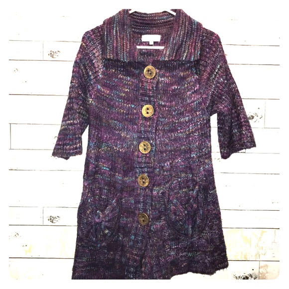 Cathaya Sweaters - Boho knit cardigan sweater size small